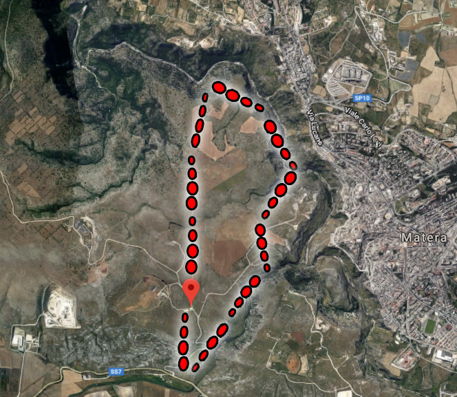 track hiking Matera